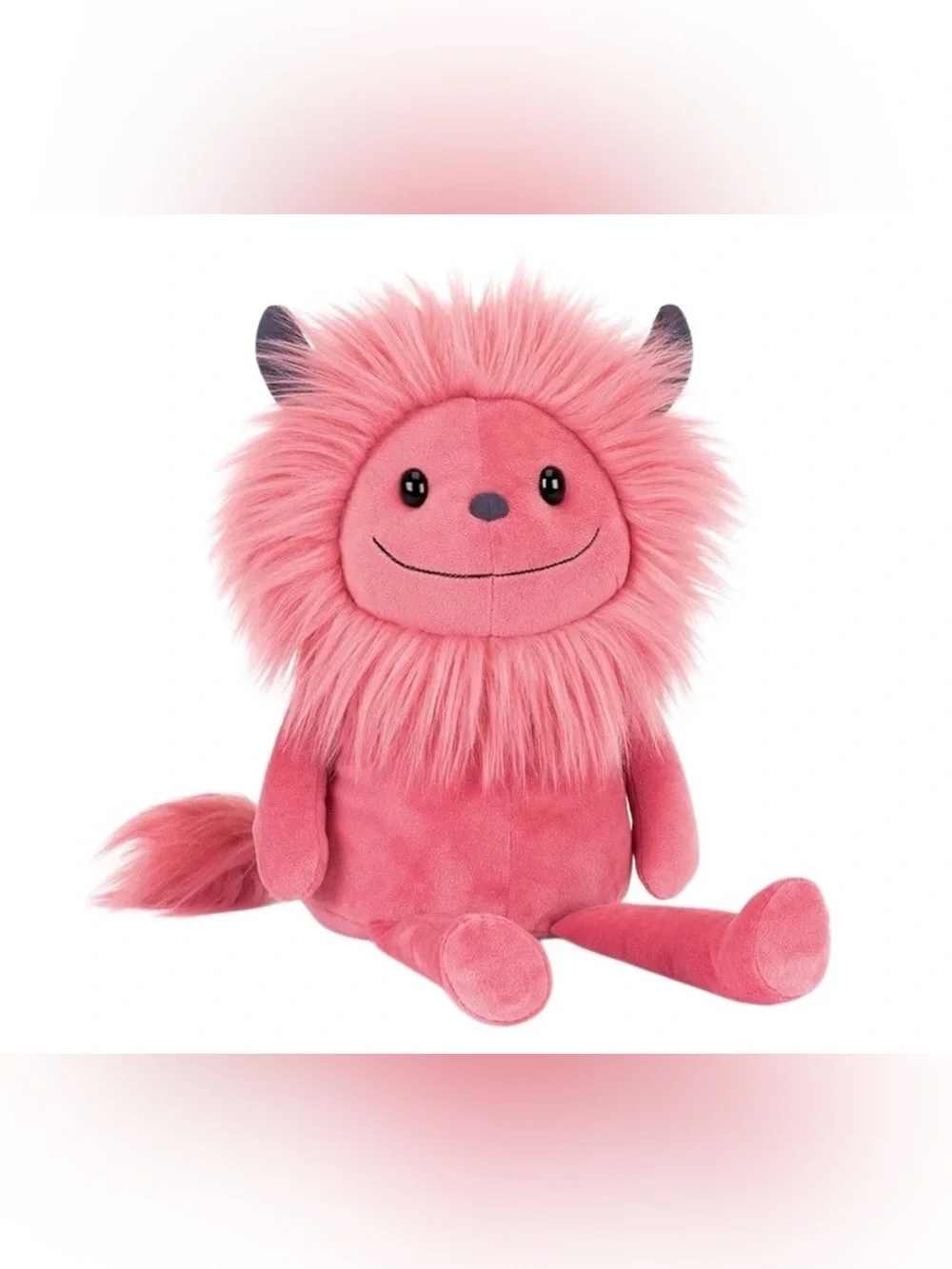 Jellycat Jinx Monster (Retired) featuring a bright pink fuzzy mane; 16.5 “ NWT